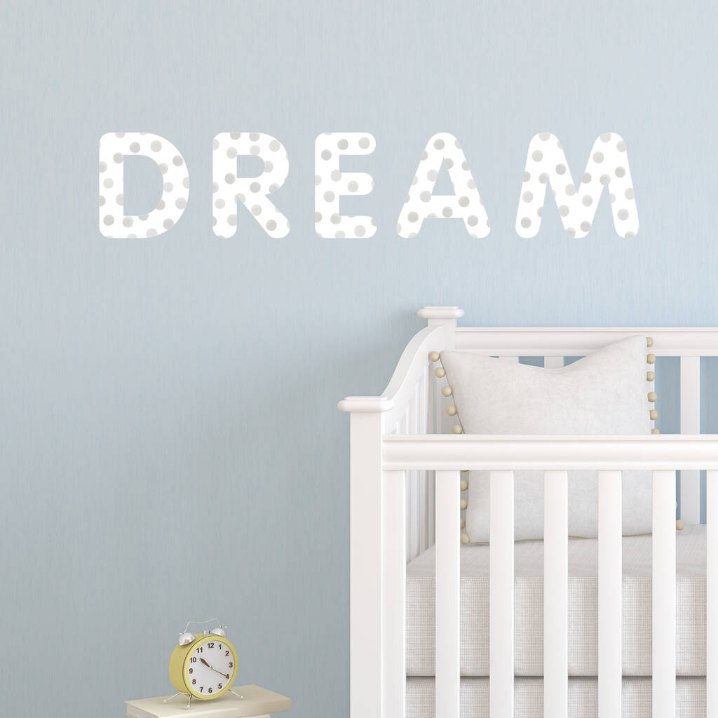 Dream Fabric Wall Stickers By The Little Sign Company