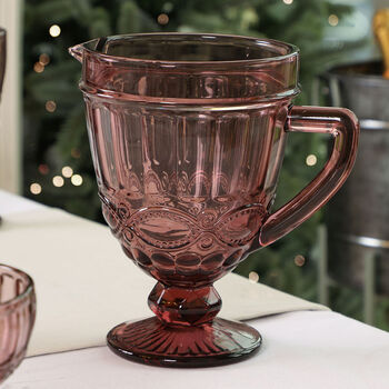 Luxury Coloured Glass Serving Pitcher Jug, 6 of 7