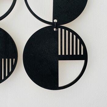Black Laser Cut Plywood Contemporary Art, 6 of 6
