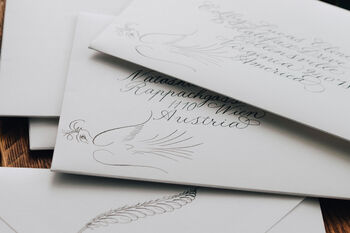 Handwritten Calligraphy Wedding Envelopes, 8 of 8