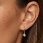 Gold Or Silver Hoop Earrings With Flower Charms, thumbnail 6 of 6