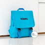 Blue Small Personalised Kids School Flap Backpack, thumbnail 2 of 2