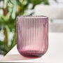 Palermo Set Of Four Amethyst Ribbed Tumblers, thumbnail 3 of 6