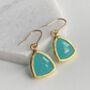 Turquoise Blue Faceted Earrings, thumbnail 1 of 4