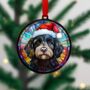 Cavapoo In Santa Hat Suncatcher Decoration, thumbnail 3 of 6