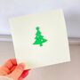 Christmas Tree Handmade Card, thumbnail 1 of 4