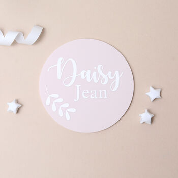 Personalised Baby Name Announcement Disc, 7 of 10