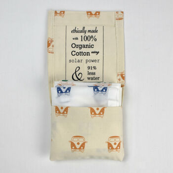 Organic Cotton Hankies Set Of Three In A Fabric Bag, 12 of 12