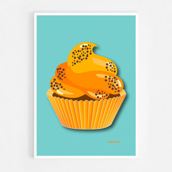 Orange Cupcake Print, 5 of 6