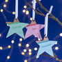 Colouful Star Personalised Christmas Tree Decoration, thumbnail 3 of 5