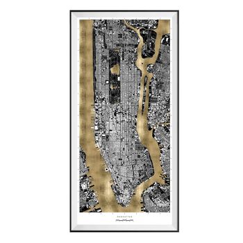 New York 24ct Gold Leaf Map, 3 of 3