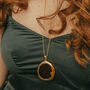 Gold Plate Black Agate Crystal Long Length Necklace, thumbnail 2 of 5