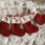 Mini Knitted Letter Christmas Stockings, thumbnail 2 of 5