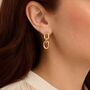 Gold Plated Chunky Chain Drop Earrings, thumbnail 1 of 5