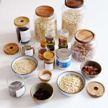 Ribbed Glass Storage Jar With Personalised Label, 3 of 12