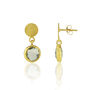 Salina Gold Plated Disc And Gemstone Drop Earrings, thumbnail 8 of 12