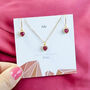 Birthstone Hearts Jewellery Set, thumbnail 1 of 6