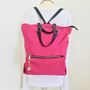 Pink Nylon Backpack Handbag, thumbnail 4 of 5