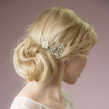 Vera Crystal And Pearl Hair Comb, 2 of 5