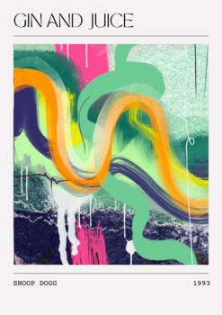 Snoop Dogg Gin And Juice Abstract Music Art Print, 2 of 3