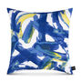 Joy Blue Abstract Cushion, thumbnail 2 of 3