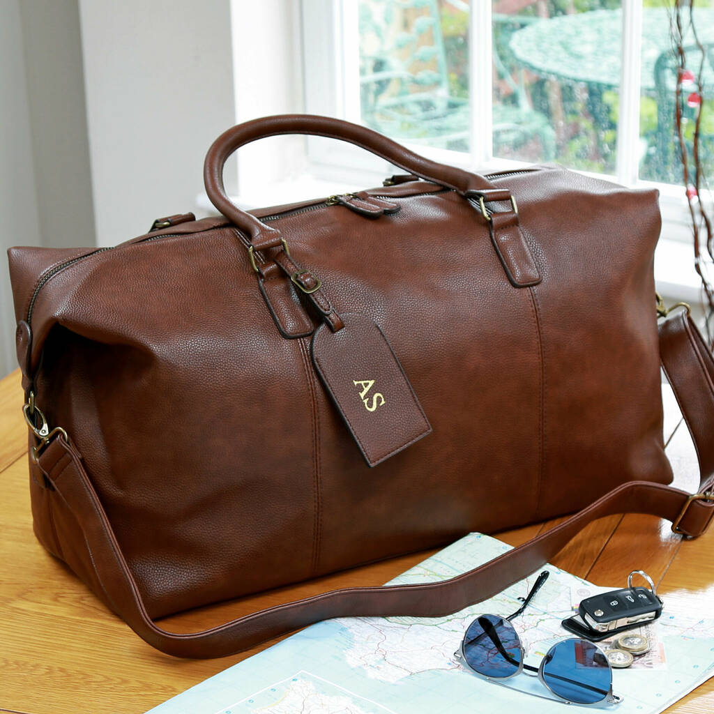 Personalised Weekend Holdall With Initials Luggage Tag, 1 of 9