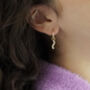 Glitter Wiggle Charm Hoop Earrings, thumbnail 1 of 11