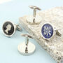 Personalised 70th Birthday Enamelled Sixpence Cufflinks, thumbnail 6 of 9