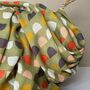 Scallops Print Scarf In Dusky Olive Green, thumbnail 2 of 3