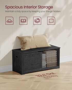 Storage Chest With Safety Hinges Shoe Storage Bench, 2 of 12