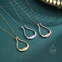 Moon Face Minimalist Necklace In Sterling Silver, thumbnail 5 of 10