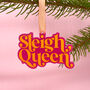 Sleigh Queen Christmas Tree Decoration, thumbnail 3 of 3