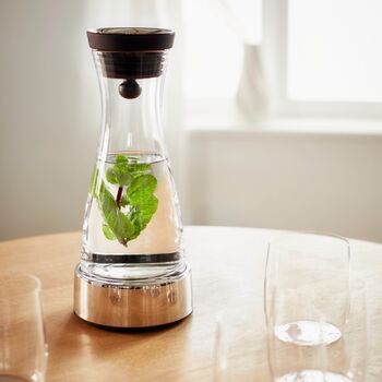 Water Carafe With Cooling Pad In Stand Stainless Steel, 2 of 4