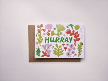Hurray Illustrated Floral Celebration Card, 2 of 4