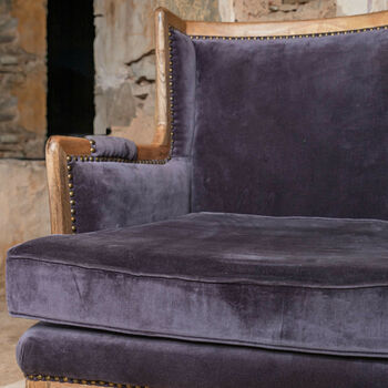 Charcoal Grey Camden Velvet Armchair, 3 of 8