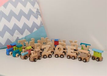 Personalised Wooden Name Train, 5 of 7