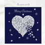 White Christmas Butterfly Heart Card, thumbnail 1 of 12