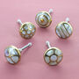G Decor Victoria Mother Of Pearl Gold Brass Pull Knobs, thumbnail 7 of 7