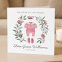 New Baby Girl Congratulations Card Personalised, thumbnail 2 of 8