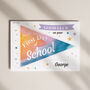 First Day Of School Card With Diy Pennant Flag, thumbnail 8 of 8