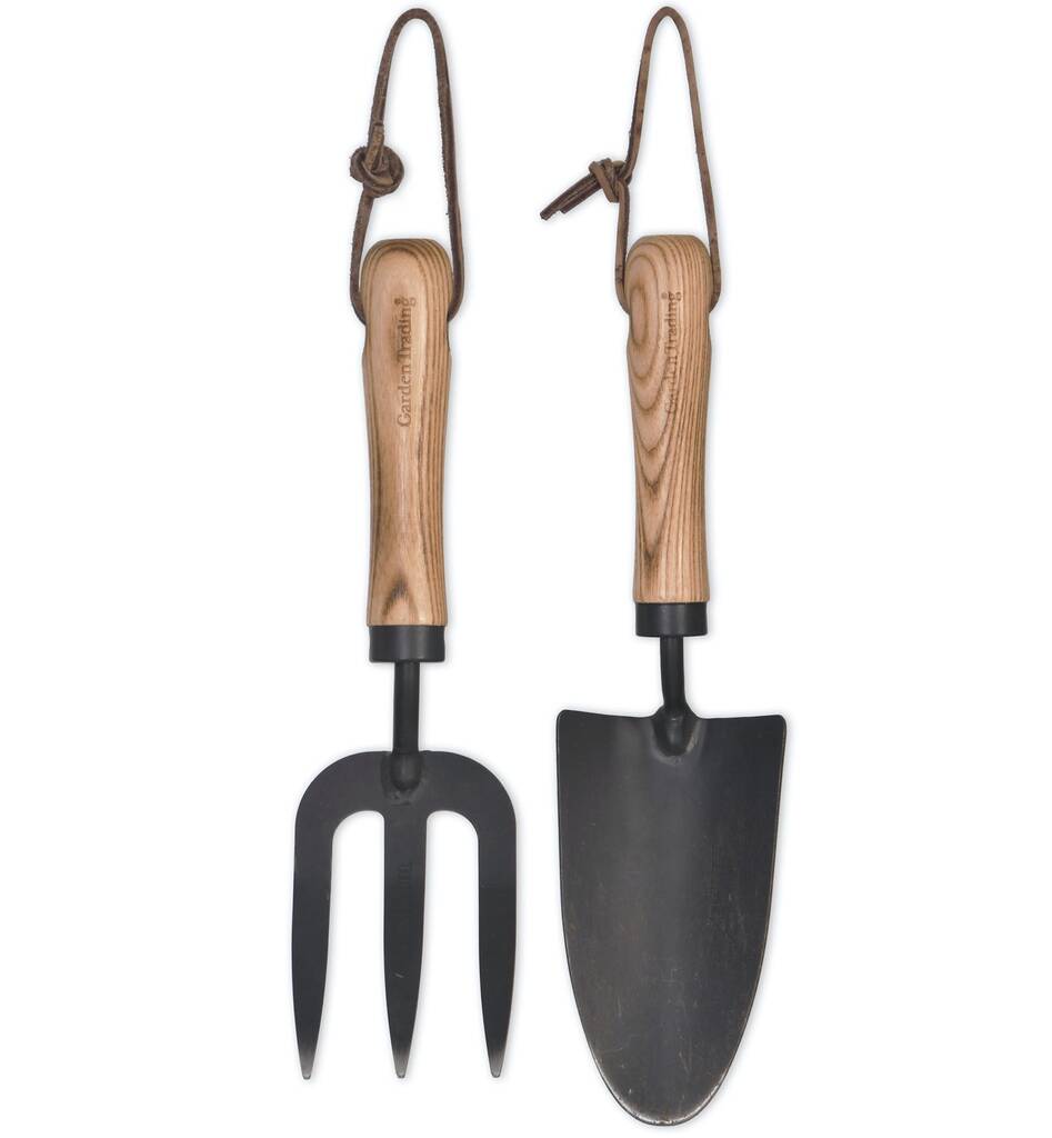 Black Gardening Fork And Trowel Set By Idyll Home