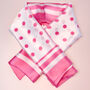 Pink And White Polka Dot Silky Scarf, thumbnail 1 of 4