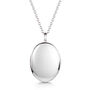 Large Sterling Silver Oval Locket With Clear Crystal, thumbnail 10 of 10
