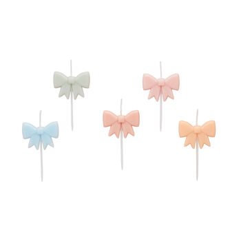 Pastel Bow Cake Candles X Five, 2 of 2