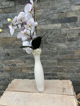 White And Pink Phalenopsis Orchid In Tall Slim Vase, 7 of 8