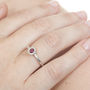 'Rose Root' Cast Silver Single Gemstone Ring, thumbnail 10 of 12