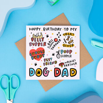 'Dog Dad' Birthday Card, 2 of 2