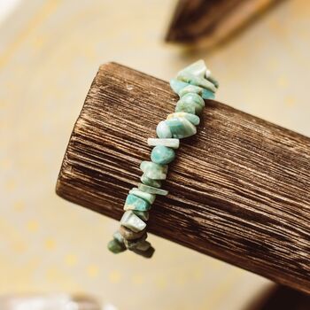Amazonite Gemstone Chip Bracelet | Crystal Jewellery, 2 of 7