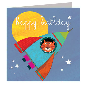 Happy Birthday Space Tiger Card, 2 of 3