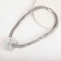 Grey Multi Strap Necklace With Spiral Pendant, thumbnail 1 of 3